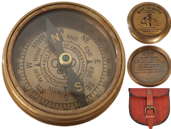 American Boy Scout Brass Compass