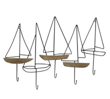 Load image into Gallery viewer, Sailboat Wall Art Five Hooks