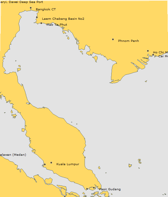 BA 2414 Singapore Song Sai Gon and Gulf of Thailand