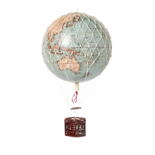 Load image into Gallery viewer, World Globe - Hot Air Balloon - Vintage blue
