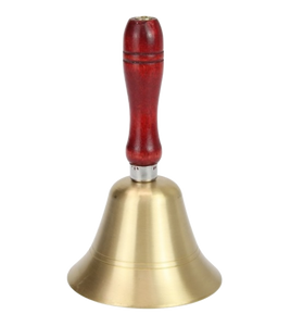 Brass Dinner Bell with wooden handle
