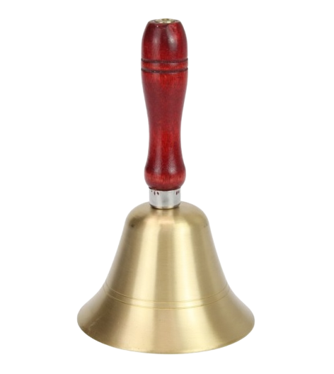 Brass Dinner Bell with wooden handle