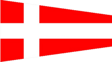 Load image into Gallery viewer, Numeral Pennant Flags - made to order
