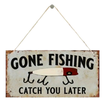 Load image into Gallery viewer, Gone Fishing Sign
