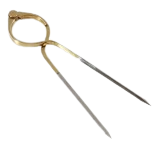 One hand divider - brass with stainless steel points with case