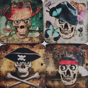 Neoprene Coasters - Pirate