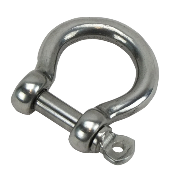 Bow Shackle for pulley on top of flag pole