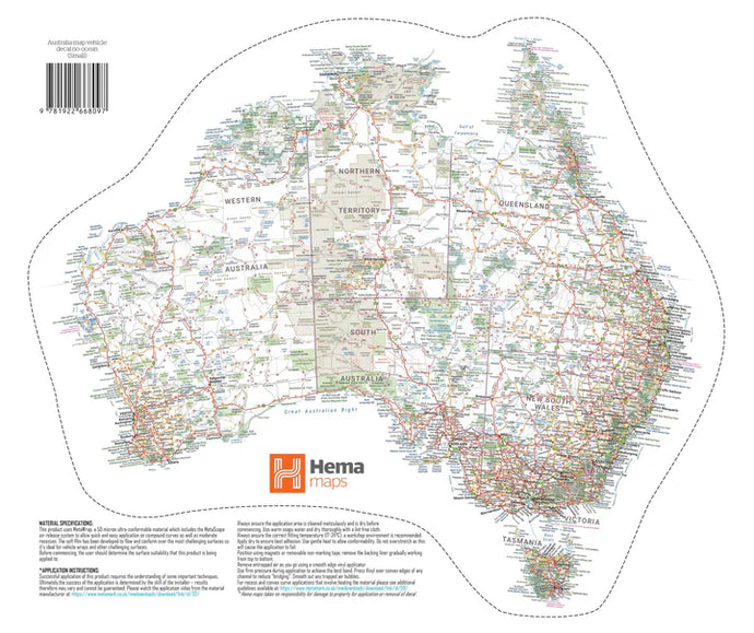Australia Map Sticker/Decal