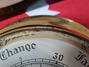 9" Porthole Opening Brass Barometer