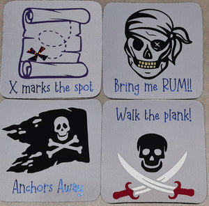 Neoprene Coasters - Pirate