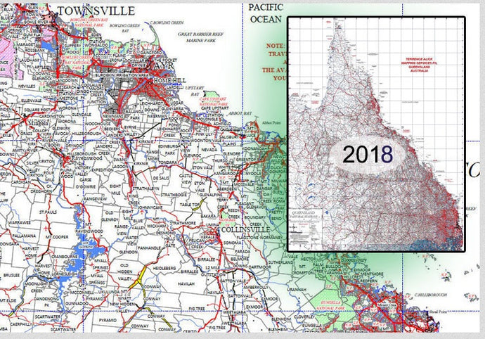Queensland Pastoral Stations Wall Map - COLLECTION ONLY - CANNOT BE PO ...