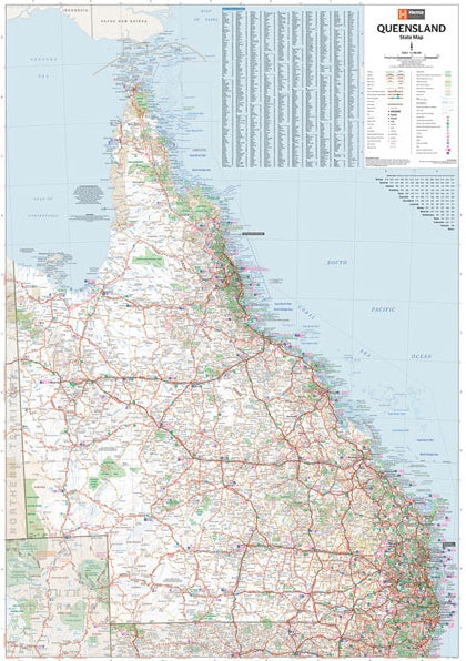 Wall/Flat Maps of Queensland